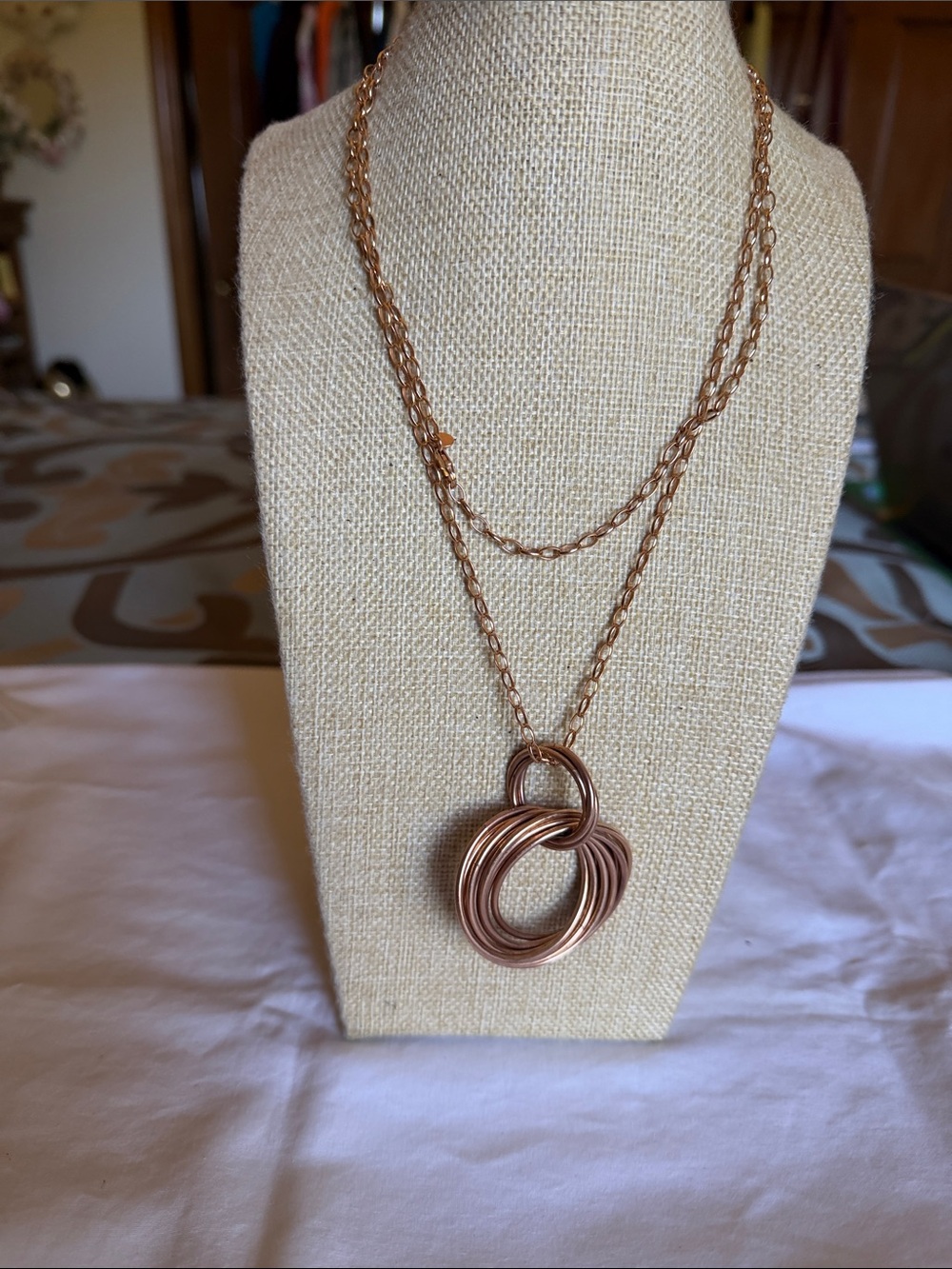 Bronze Milor Circular Pendant Necklace